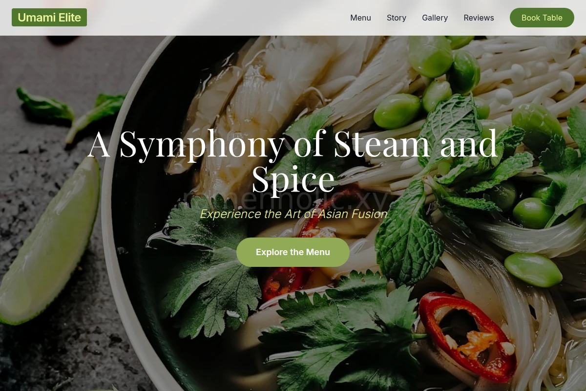 Steaming Asian Fusion Food