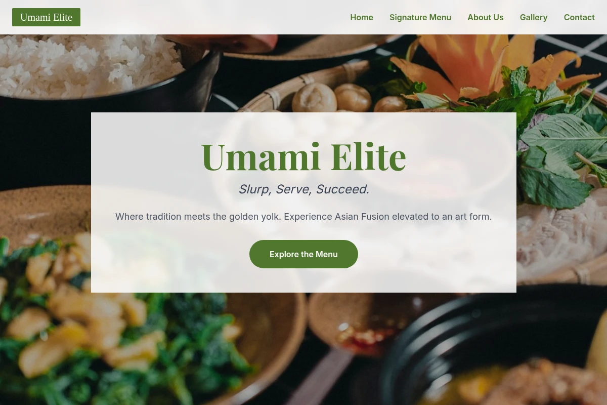 Egg Asian Fusion Food